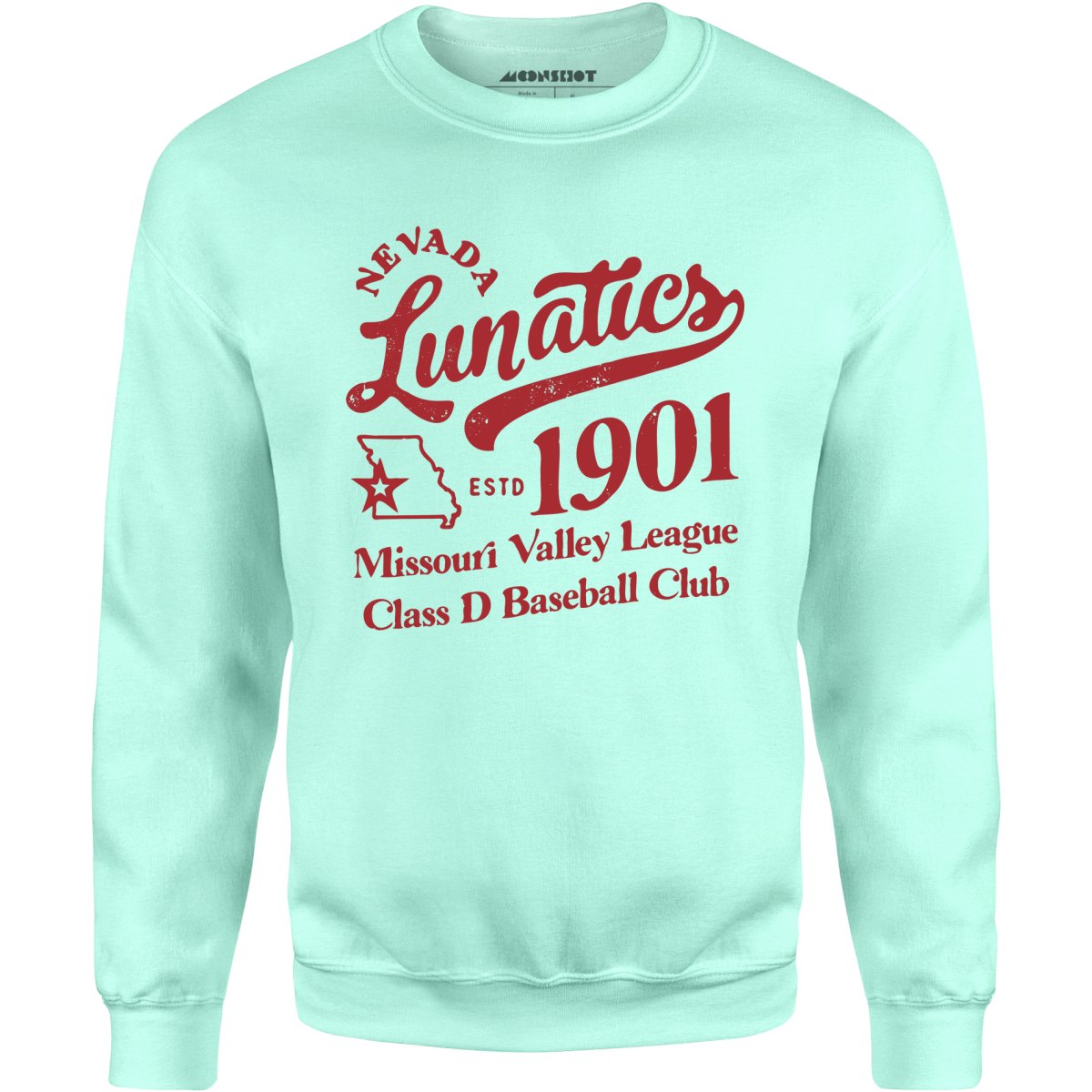 Nevada Lunatics - Missouri - Vintage Defunct Baseball Teams - Unisex Sweatshirt