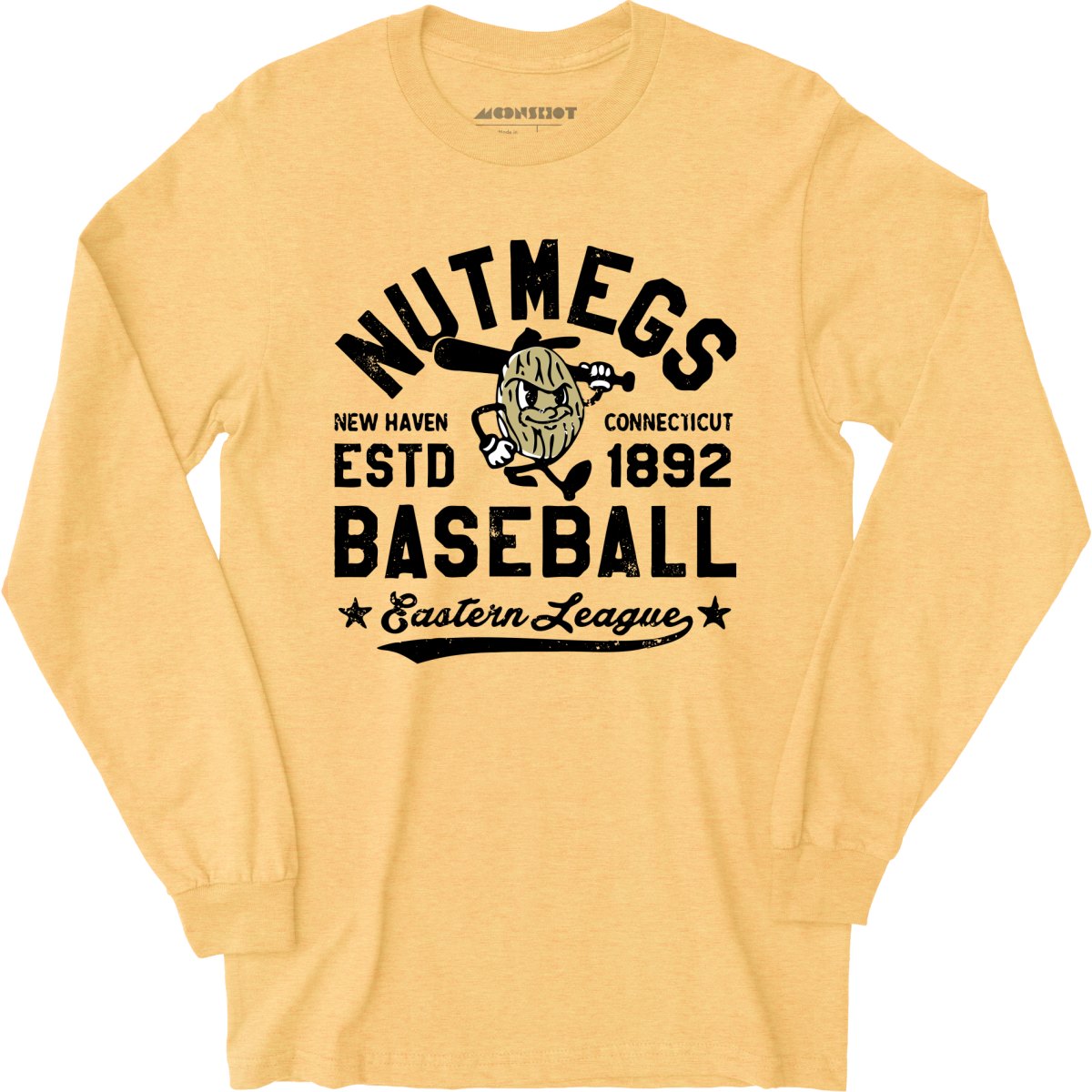 New Haven Nutmegs - Connecticut - Vintage Defunct Baseball Teams - Long Sleeve T-Shirt