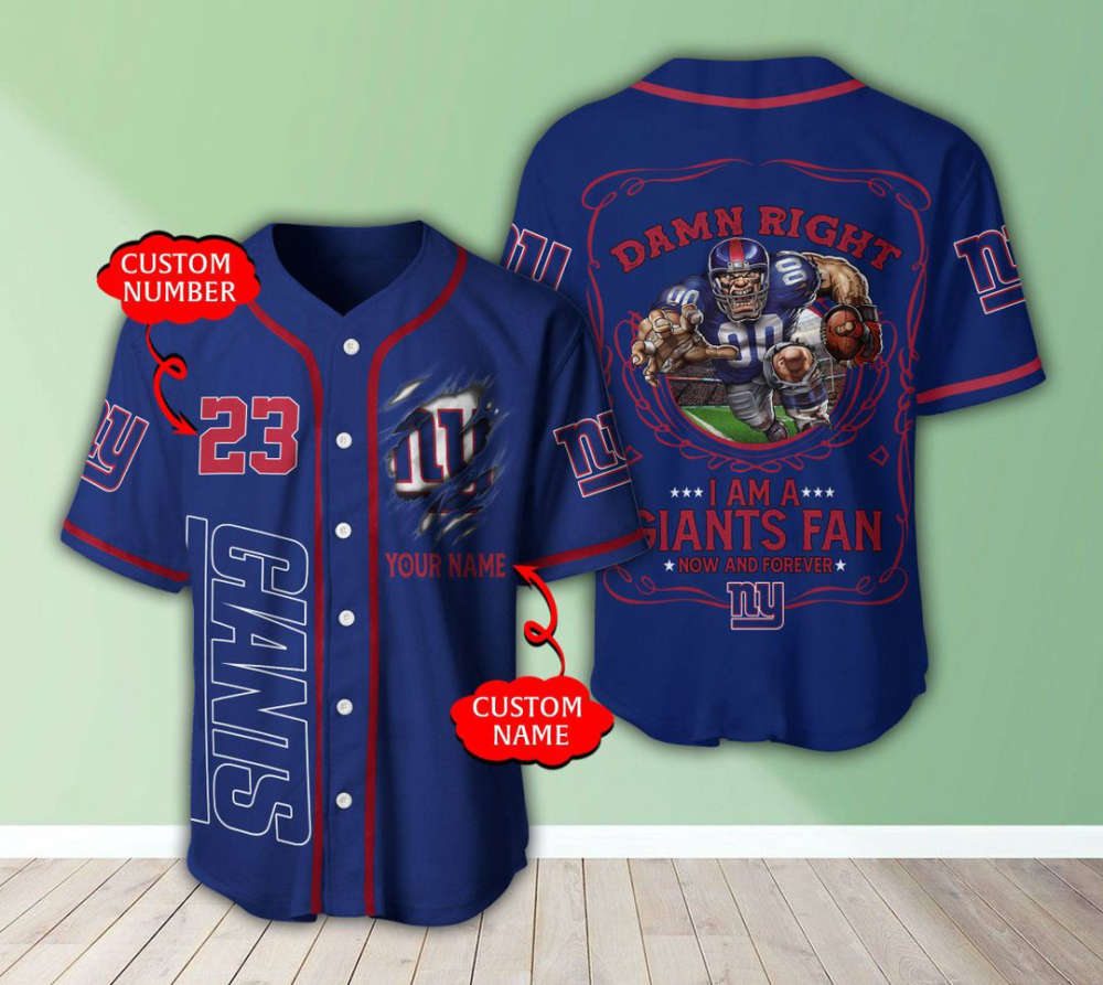 New York Giants Personalized Baseball Jersey Fan Gifts - lylyprint.com