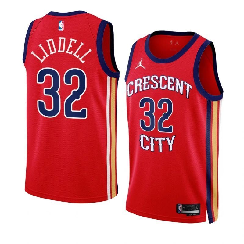 new orleans pelicans #32 e.j. liddell 2023-24 statement edition red swingman jersey