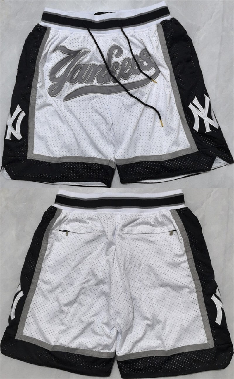 new yok yankees white shorts (run small) Style 1