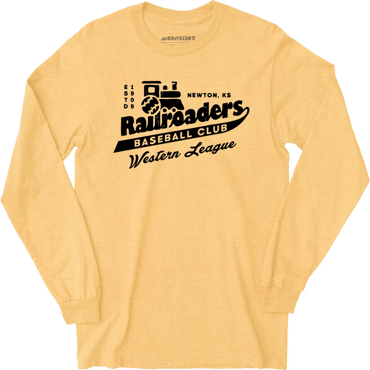 Newton Railroaders - Kansas - Vintage Defunct Baseball Teams - Long Sleeve T-Shirt