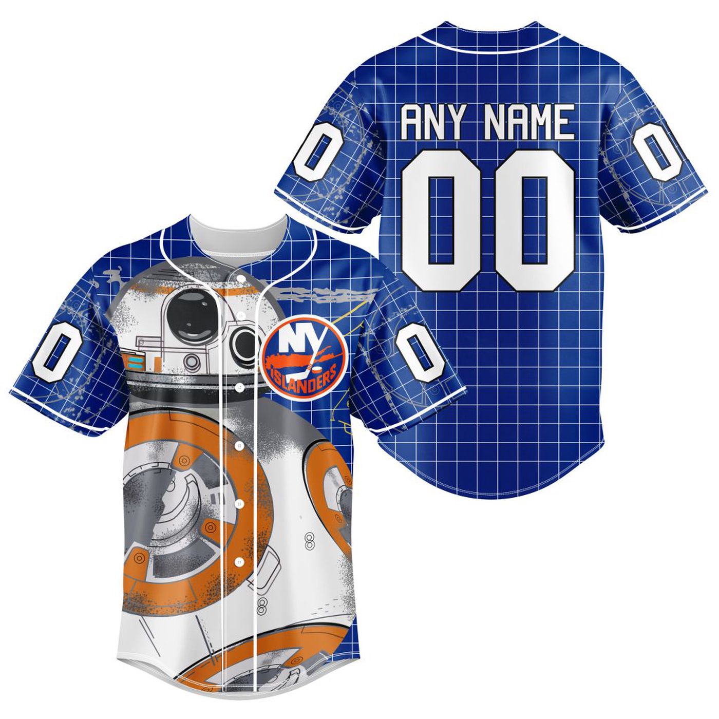 NHL New York Islanders | Specialized Baseball Jersey X BB-8 D Star War - Bafud