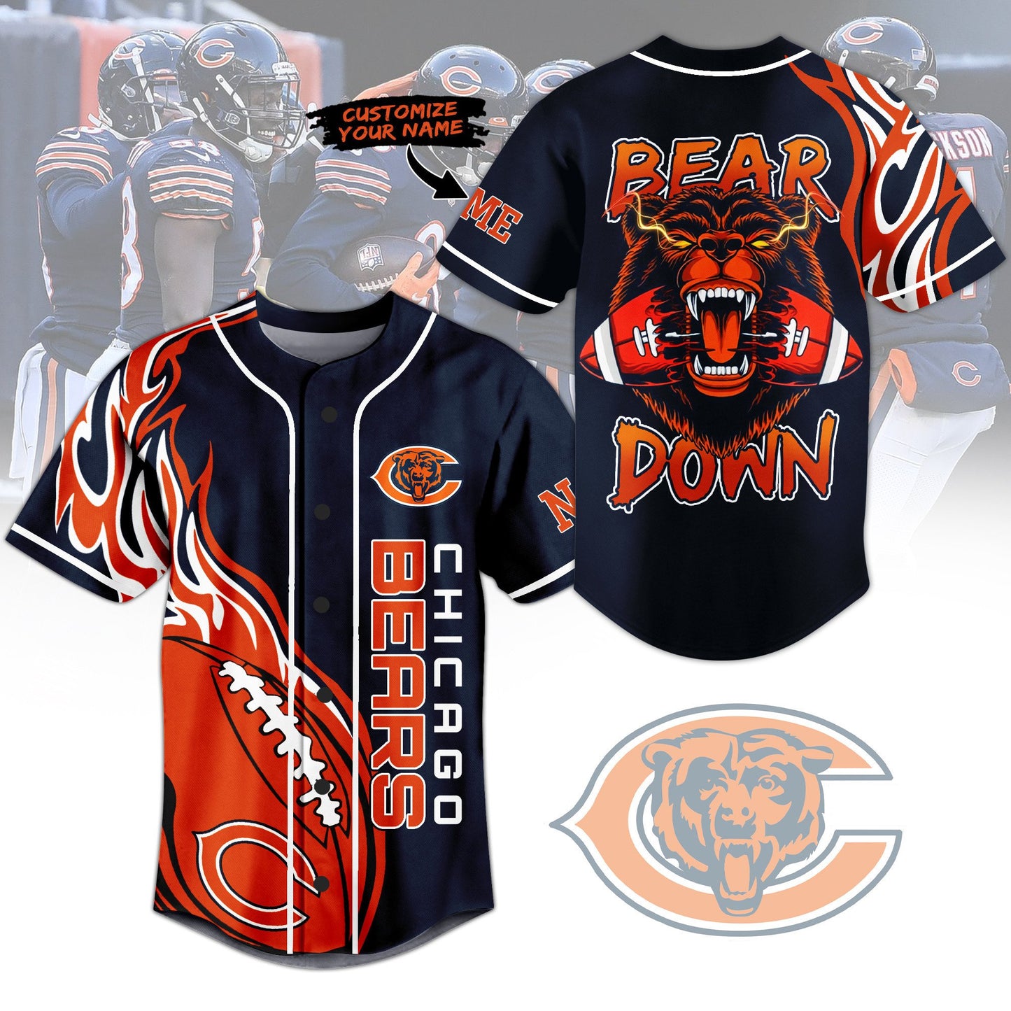 Personalize Fierce Shirt Chicago Bears Baseball Jersey For Kids And Adults