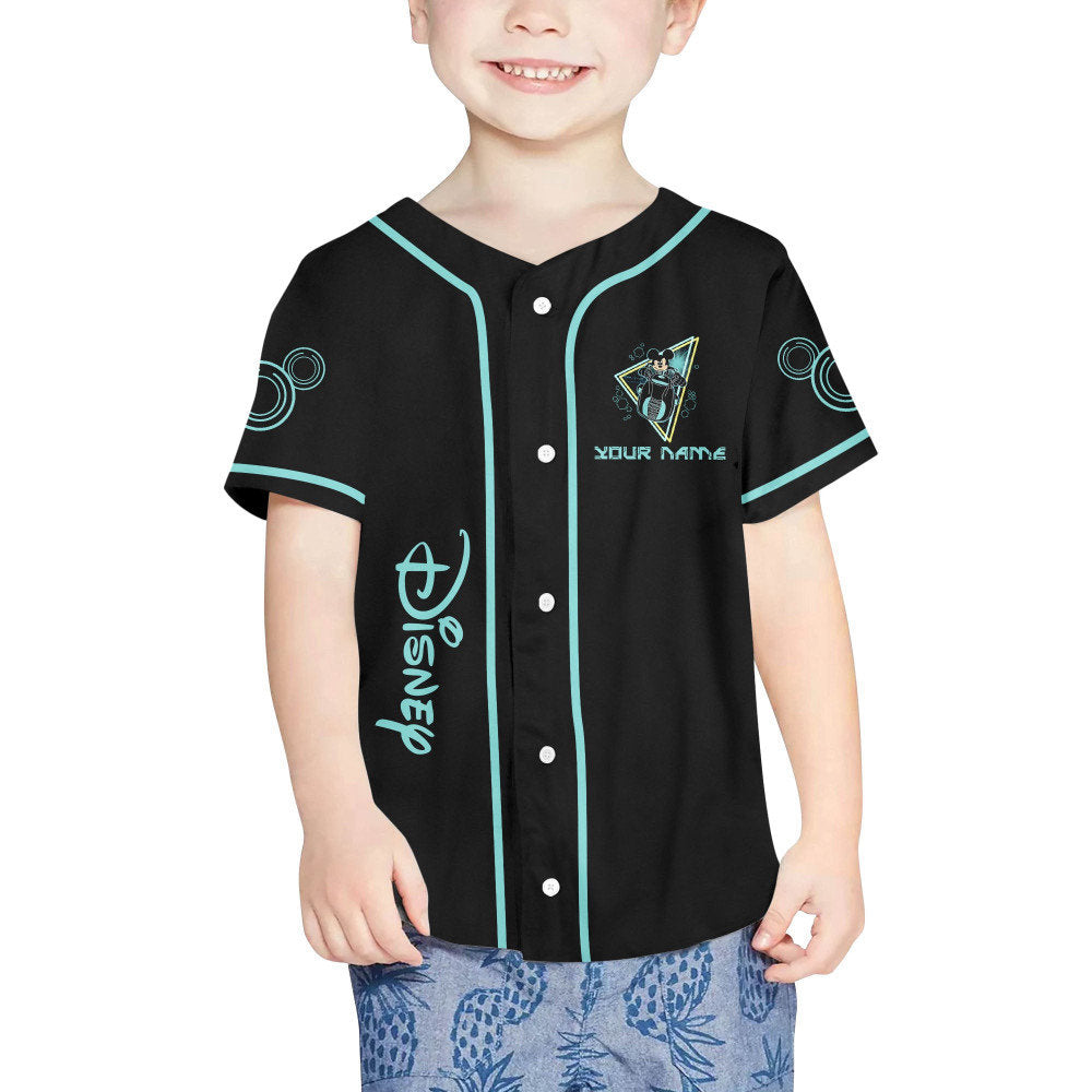 Custom 3D Disney Baseball Jersey: Personalize Mickey Tron for Kids Youth & Adults - Unique Gift For Fans! - Bafud