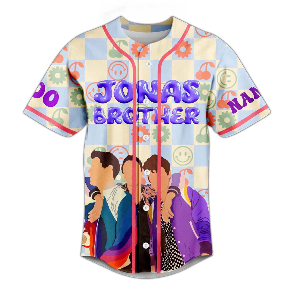 Personalized Jonas Brothers Baseball Jersey – Tour Shirt & Music Merch for Fans