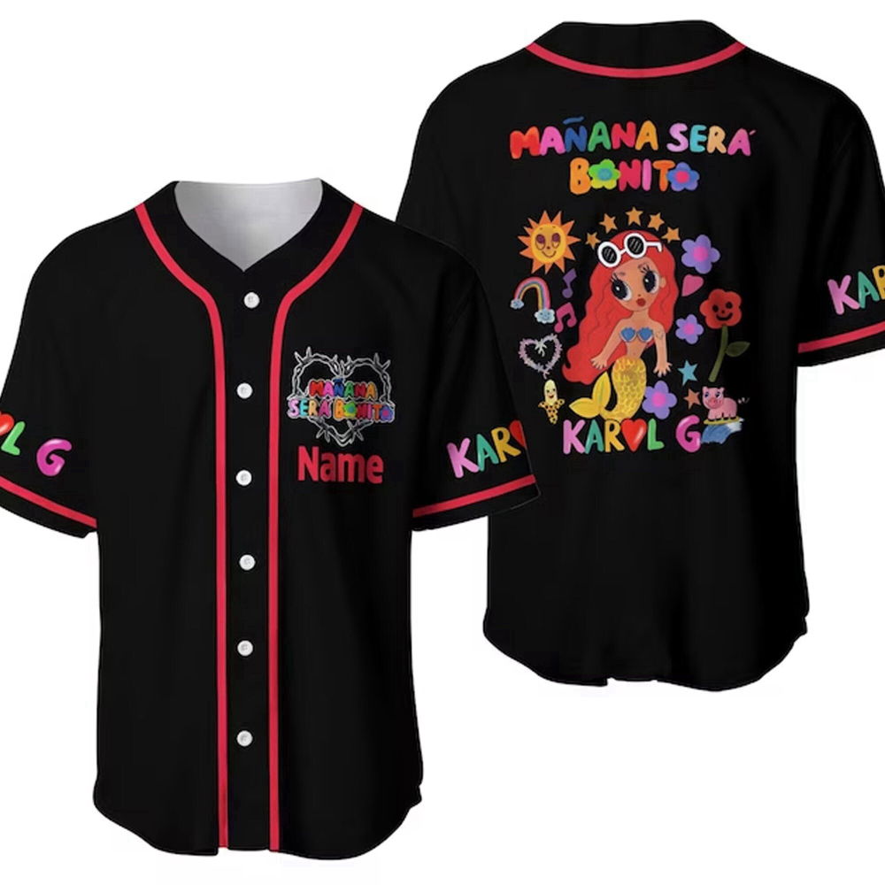 Personalized Karol G Mana Sera Bonito Baseball Jersey: La Bichota Album Merch and Music Shirt - Aopprinter