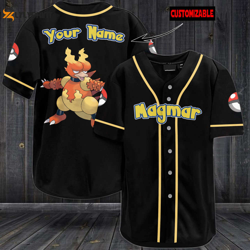 Personalized Magmar Baseball Jersey - lylyprint.com