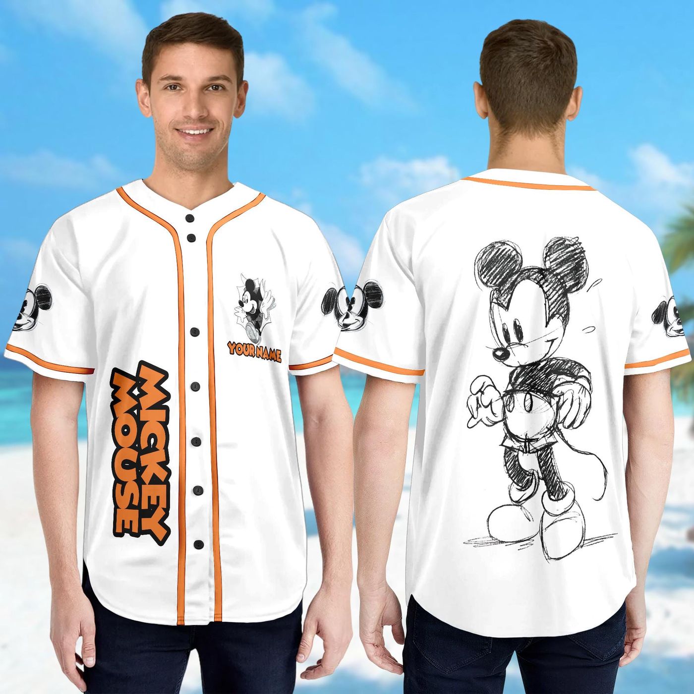 Personalized Mickey Mouse Shirt - Baseball & Basketball Jerseys for Funny Magic Kingdom Family Trips - Bafud