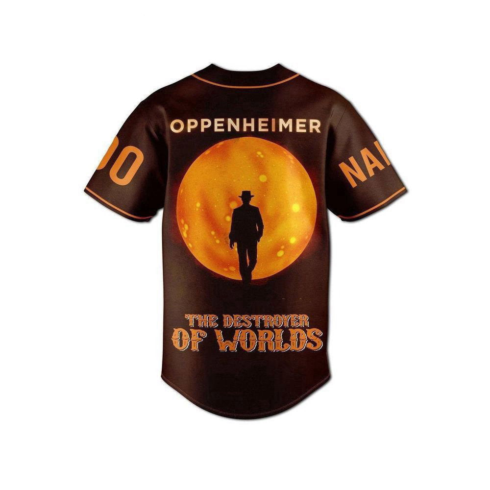 Personalized Oppenheimer Baseball Jersey For Men Women, The Destroyer Of Worlds Jersey Shirt - lylyprint.com