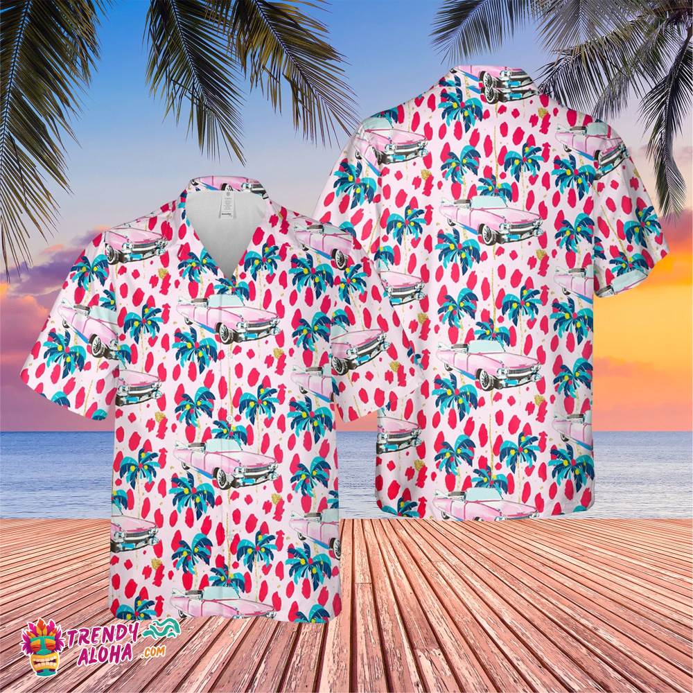 Pink Car Hawaiian Shirt Trending Hawaiian Shirt, Summer Vacation Hawaiian Shirt