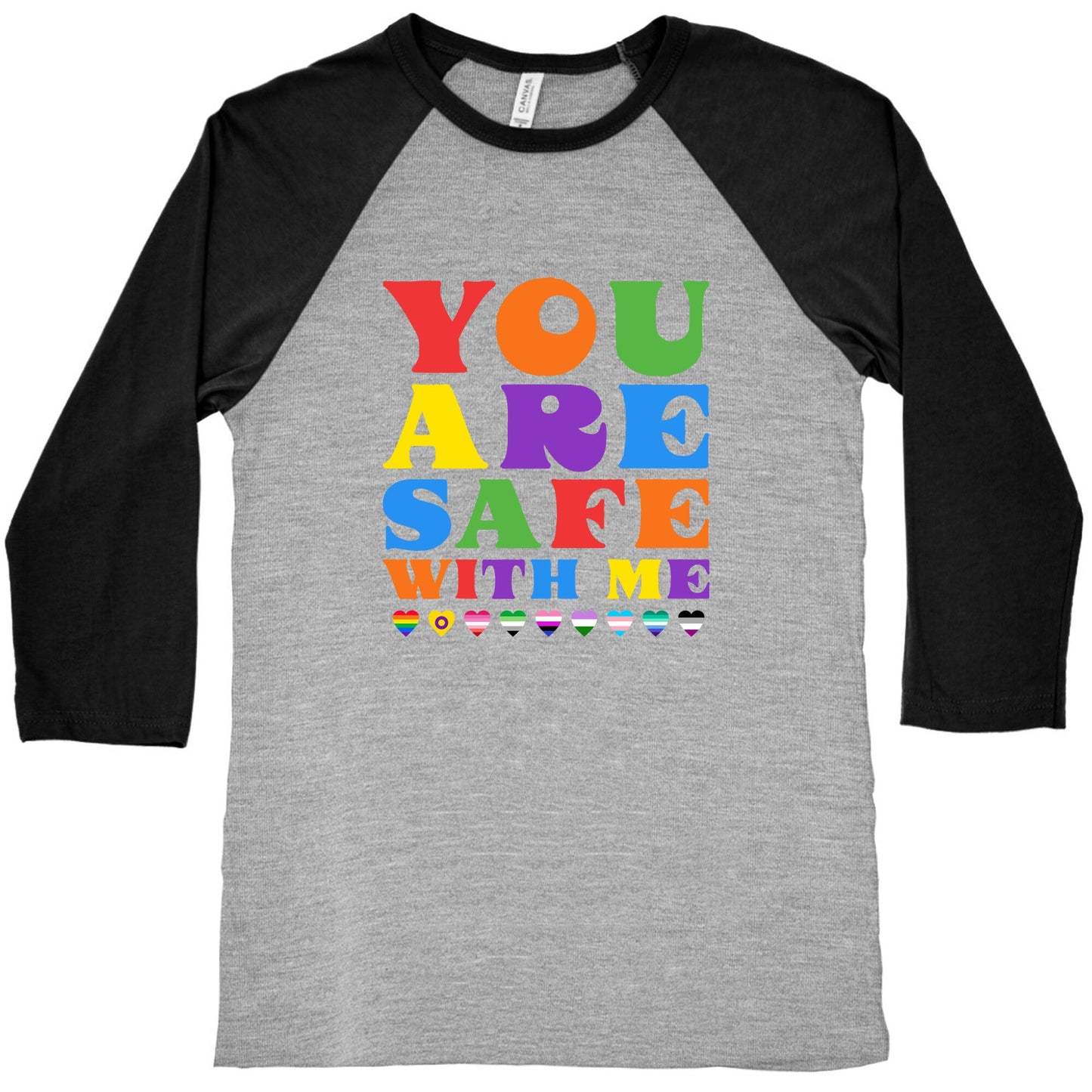 You Are Safe With Me Baseball Tee