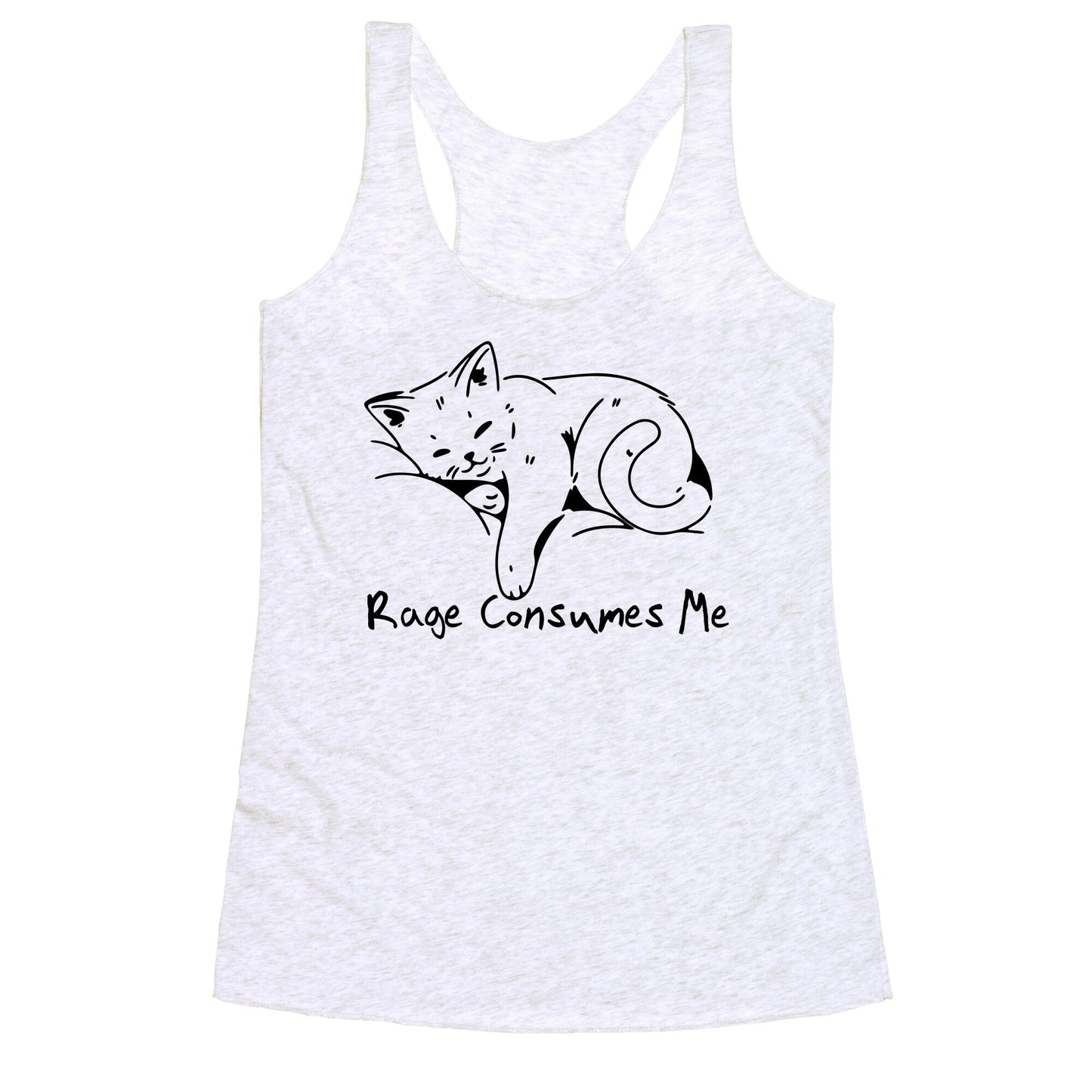 Rage Consumes Me Kitten Racerback Tank