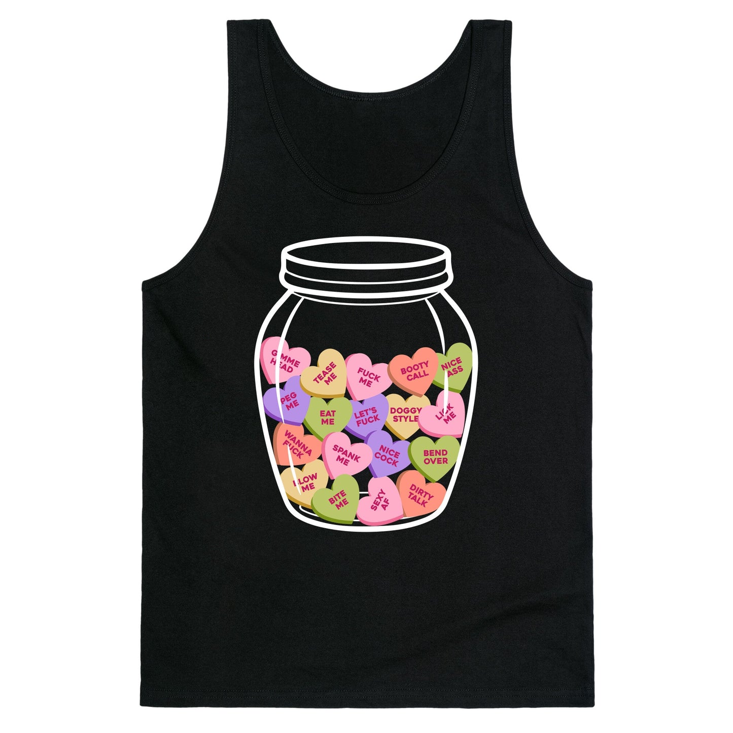 Candy Hearts NSFW Tank Top