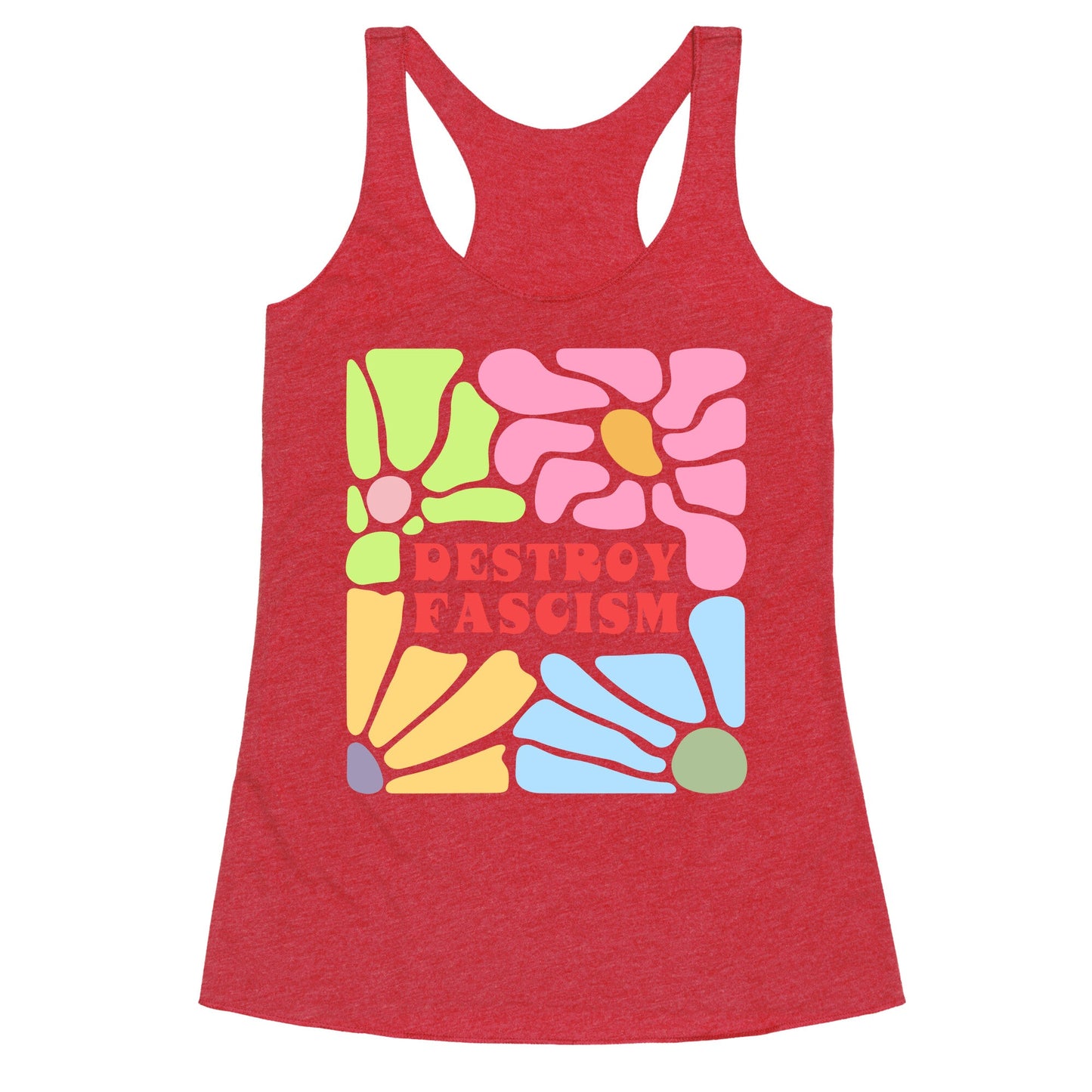 Destroy Fascism Racerback Tank