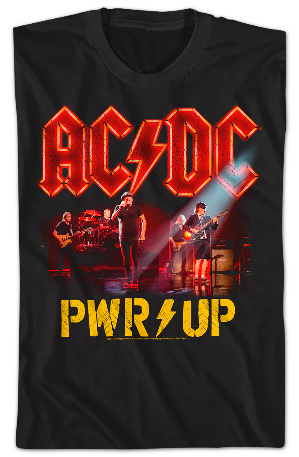 PWR UP Band Photo ACDC Shirt