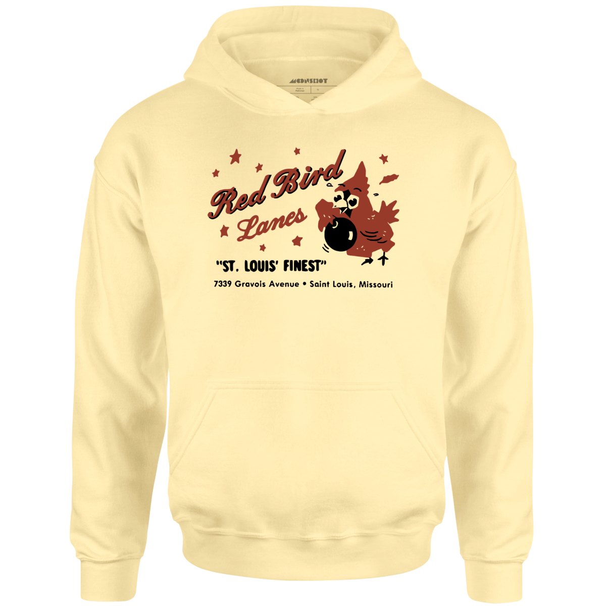 Red Bird Lanes v1 - St. Louis, MO - Vintage Bowling Alley - Unisex Hoodie