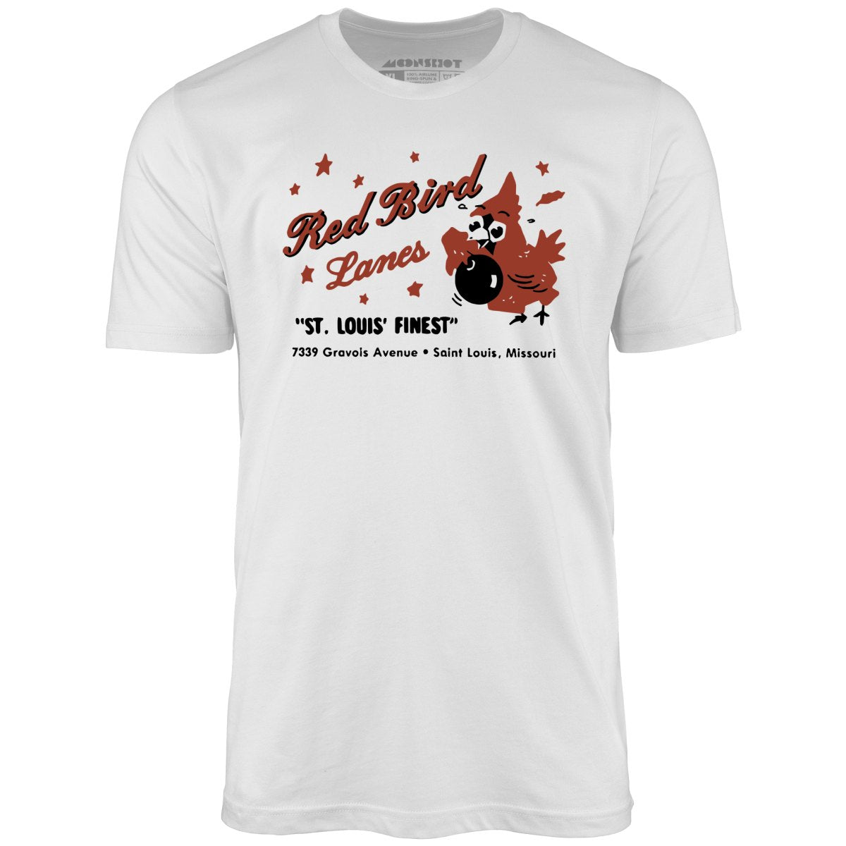 Red Bird Lanes v1 - St. Louis, MO - Vintage Bowling Alley - Unisex T-Shirt