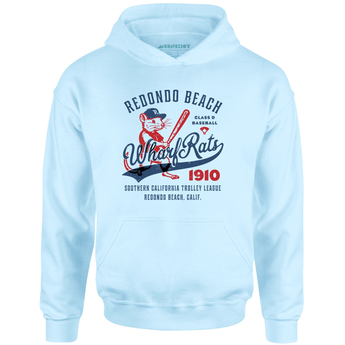 Redondo Beach Wharf Rats - California - Vintage Defunct Baseball Teams - Unisex Hoodie
