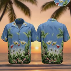 Retro Tropical Shirts Men's Classic Hawaiian Button Down Short Sleeve Aloha Shirt