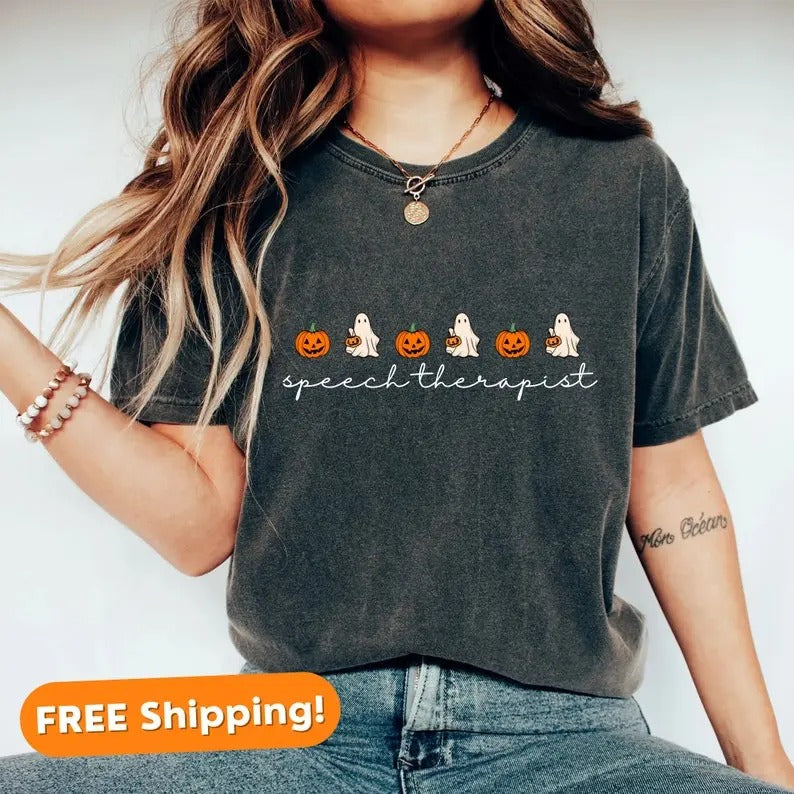 s Speech Therapist Shirt, slp hall0ween shirt, slp speech therapy shirt, retr0 slp shirt, cute slp shirt, fall slp...