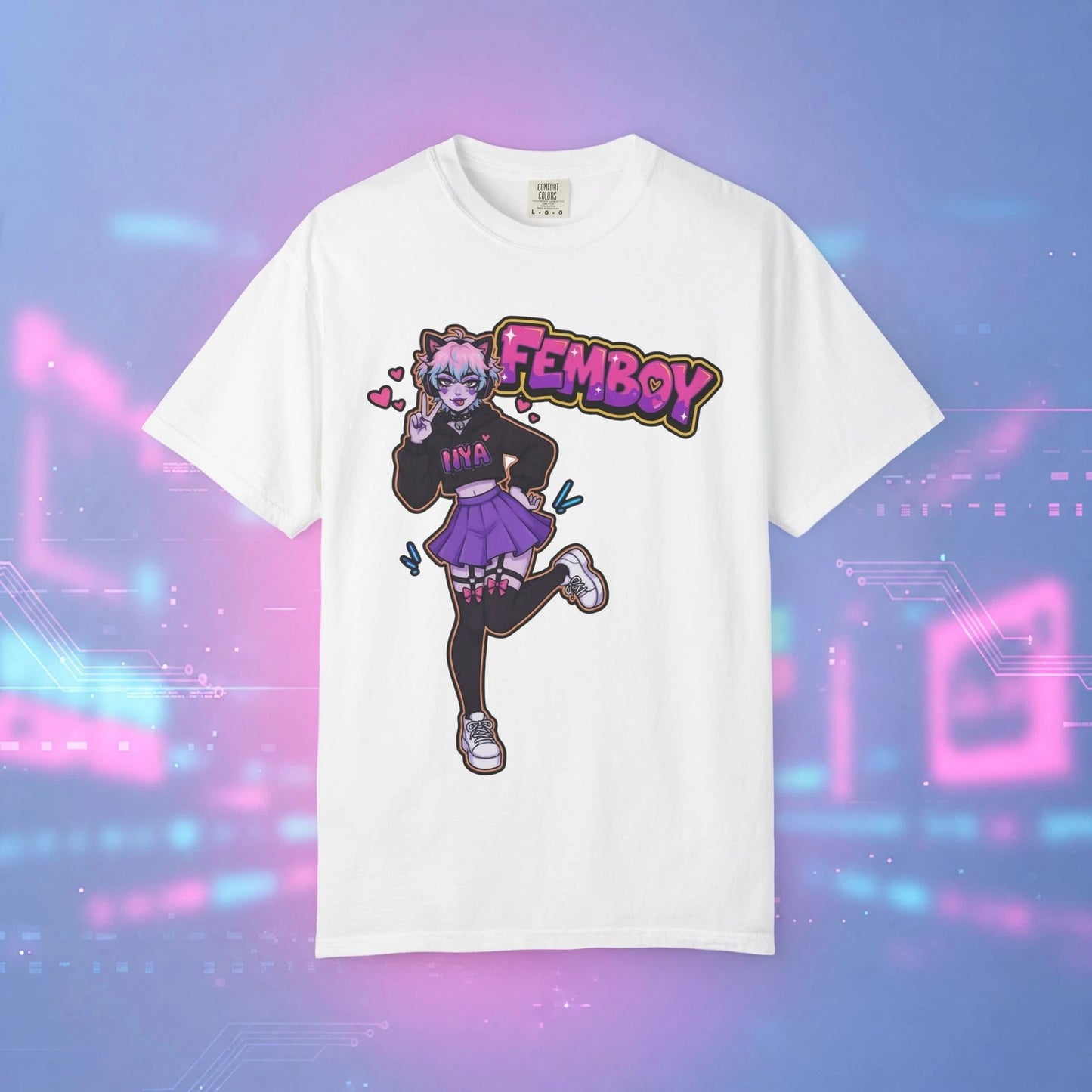 Comfort Colors 1717 Femboy Anime Graphic Tee Kawaii Pride Unisex Shirt S-4XL
