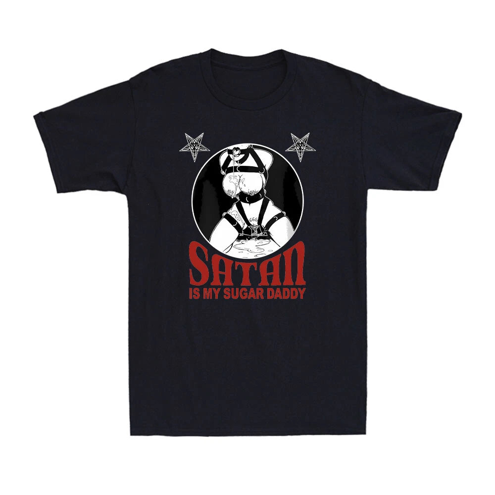Nun Dream Satan Is My Sugar Daddy Shirt Funny Horror Unholy Nun Unisex T-Shirt