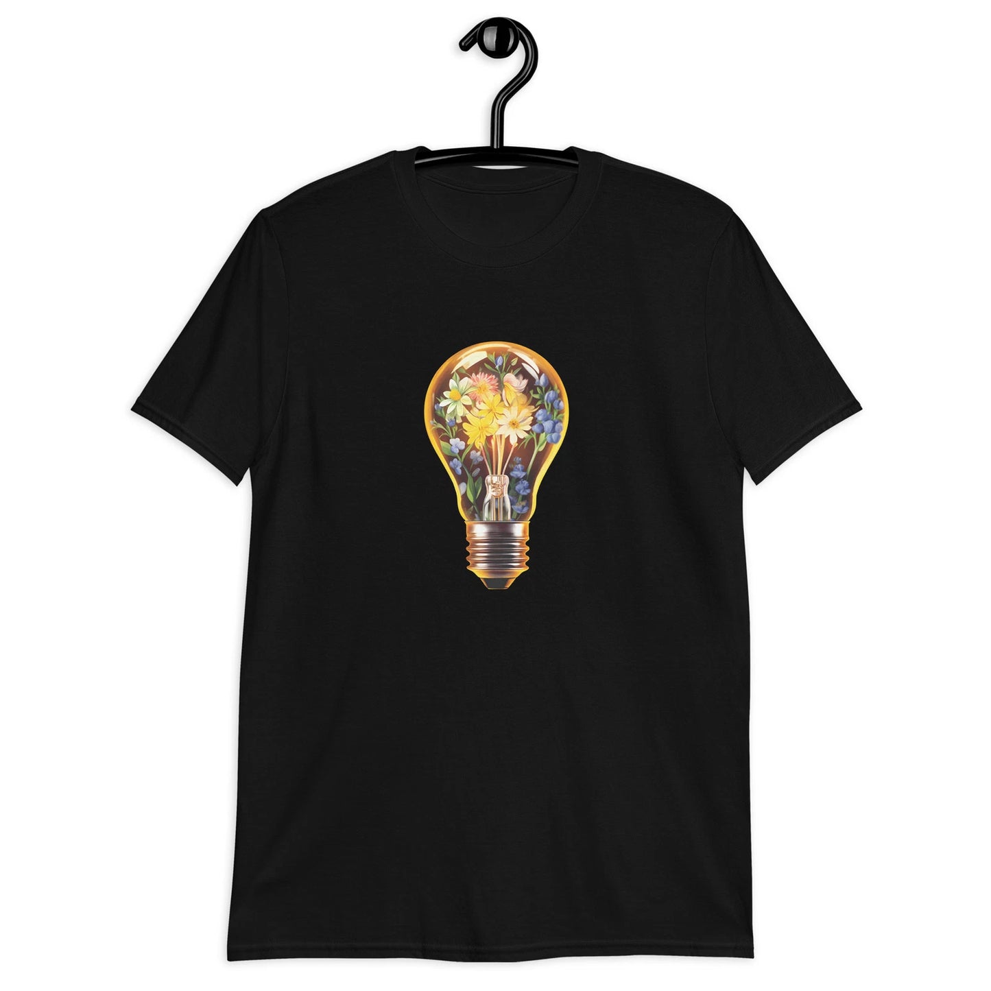 Floral Light Bulb Wildflower Graphic Short-Sleeve Unisex T-Shirt