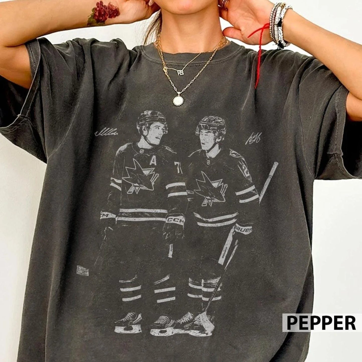 Macklin Celebrini Smith San Jose Hockey Vintage Tee Unisex T-shirt, Sweatshirt, Hoodie (1)
