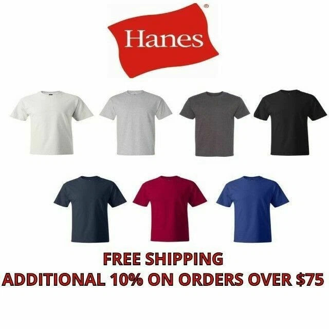 Hanes Beefy-T TALL T-Shirt 100% Cotton 518T Mens LT XLT 2XLT 3XLT 4XLT