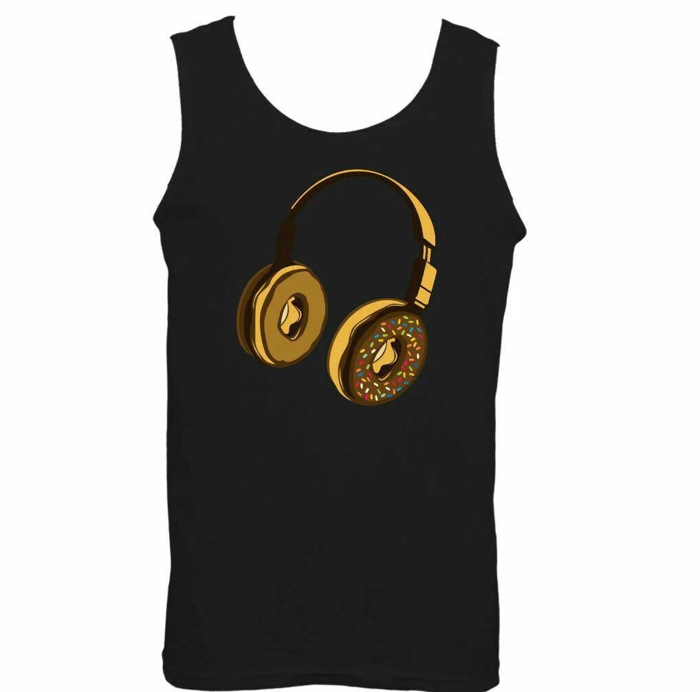 Donut Headphones - Mens Funny Vest