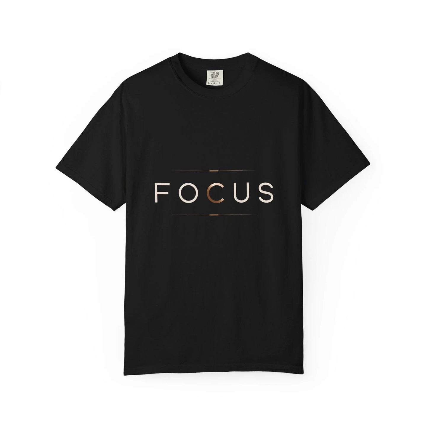 Focus T-Shirt Men Black Minimalist Motivational Graphic Tee