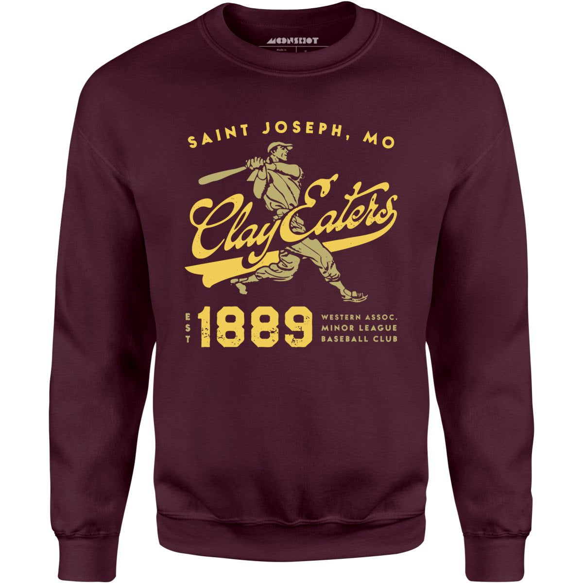 Saint Joseph Clay Eaters - Missouri - Vintage Defunct Baseball Teams - Unisex Sweatshirt