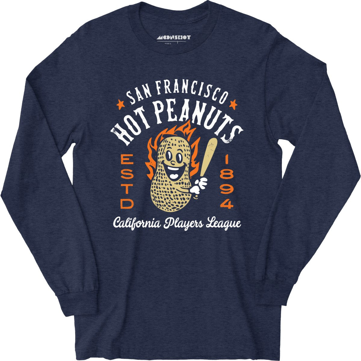 San Francisco Hot Peanuts - California - Vintage Defunct Baseball Teams - Long Sleeve T-Shirt
