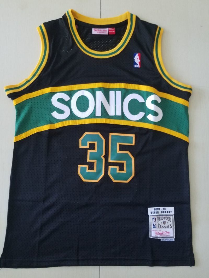 seattle supersonics #35 kevin durant Supersonics 35 Black s-xxl Style 2