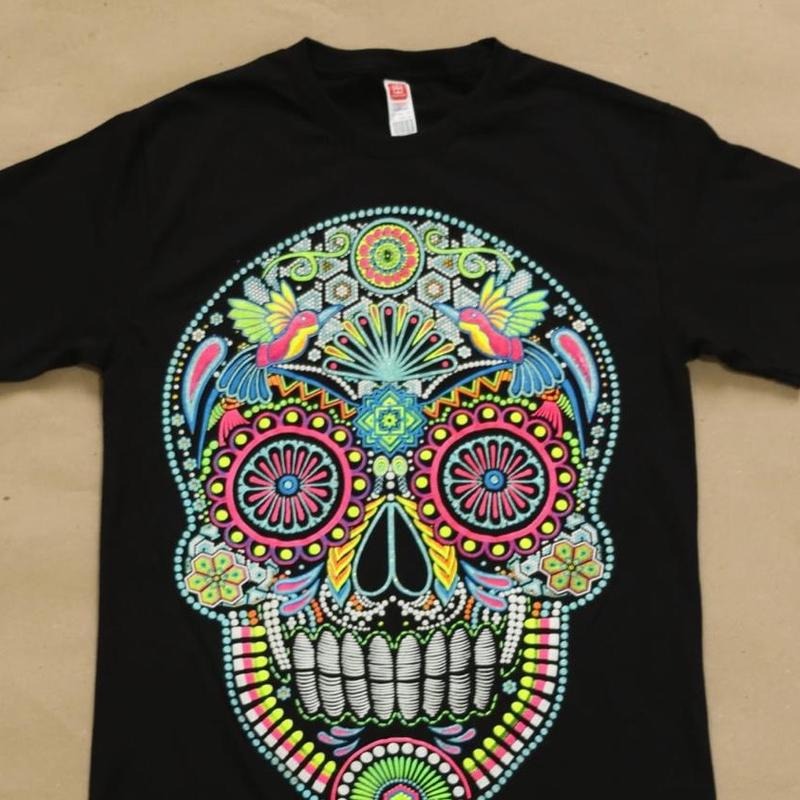 skull T-shirt Black Cotton Hoodie, Sweatshirt | InkThreadWorks.com