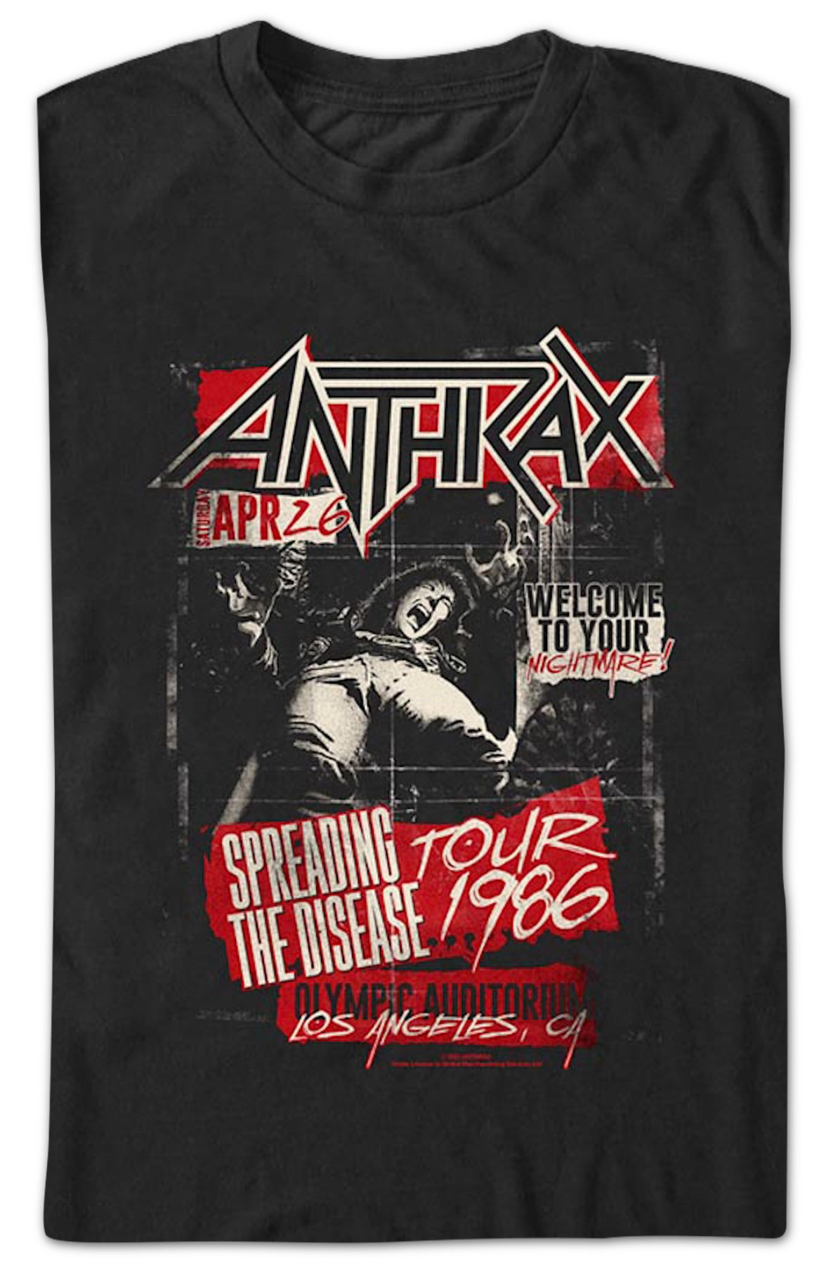 Spreading The Disease Tour 1986 Anthrax T-Shirt