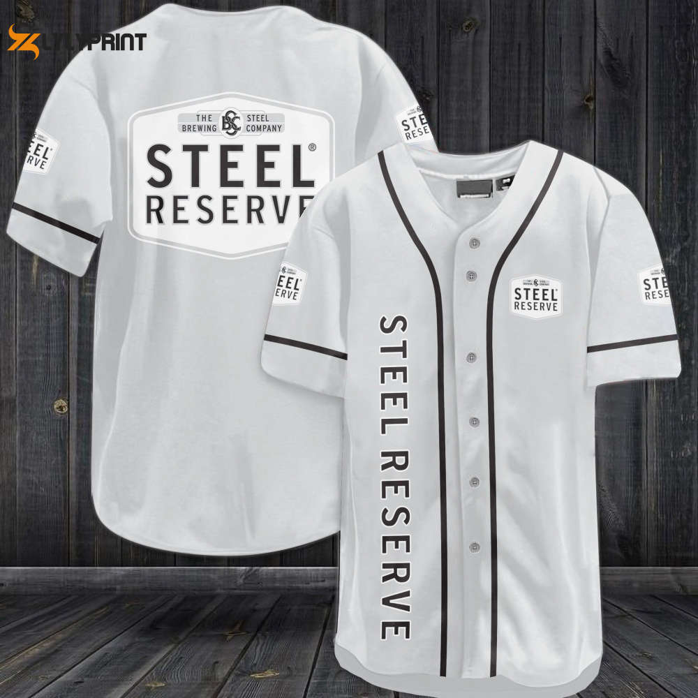 Steel Reserve All Over Print Unisex Baseball Jersey - Light Gray - lylyprint.com