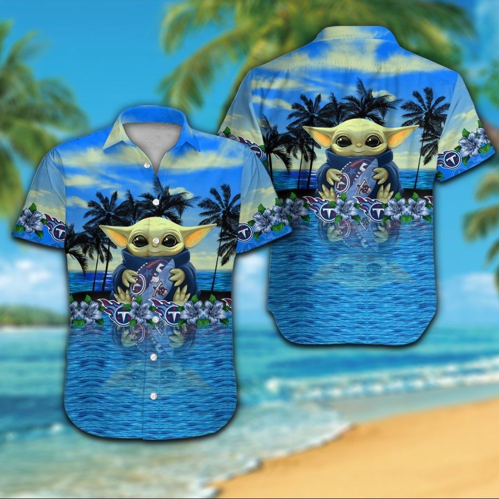 Tennessee Titans Short Sleeve Button Up Tropical Hawaiian Shirt VER023