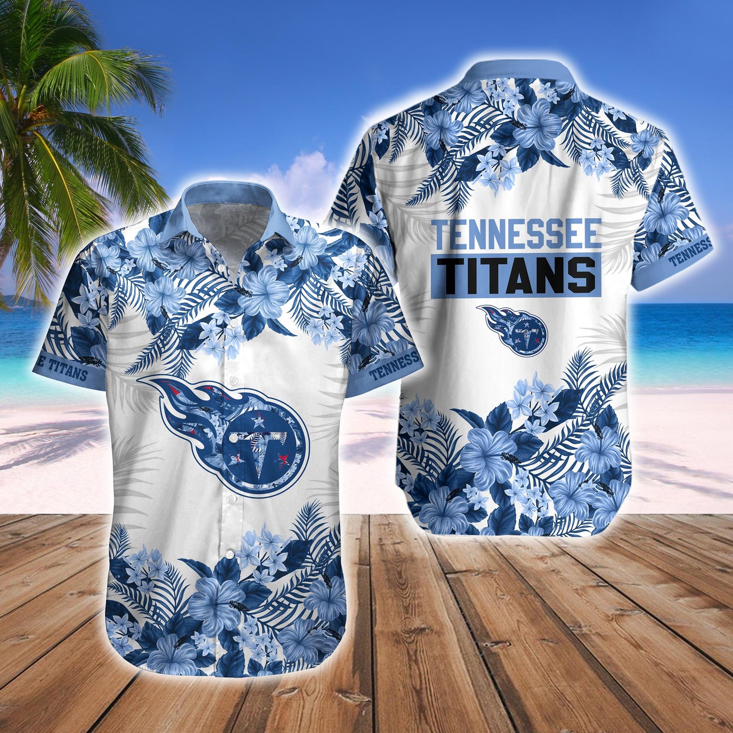 Tennessee Titans Titan Force Hawaiian Shirt Shorts Combo Pack