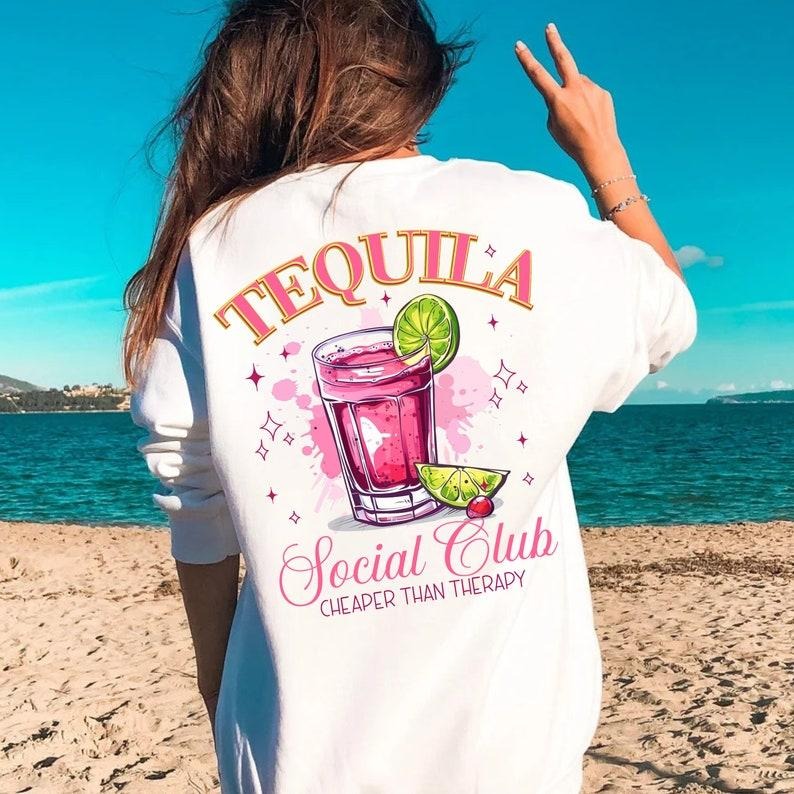 tequila T Shirt, tequila and lime Shirt, summer cocktail, lounge social, babes girl club bachelorette, party shiry style...
