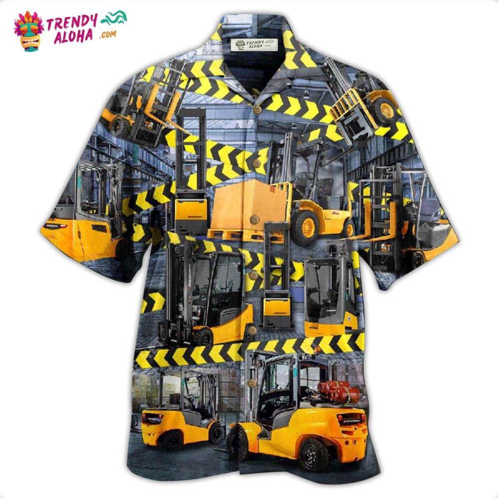 Truck Be Careful For Yellow Klift Trucks Are Coming Here Hawaiian Shirt - Trendy Aloha