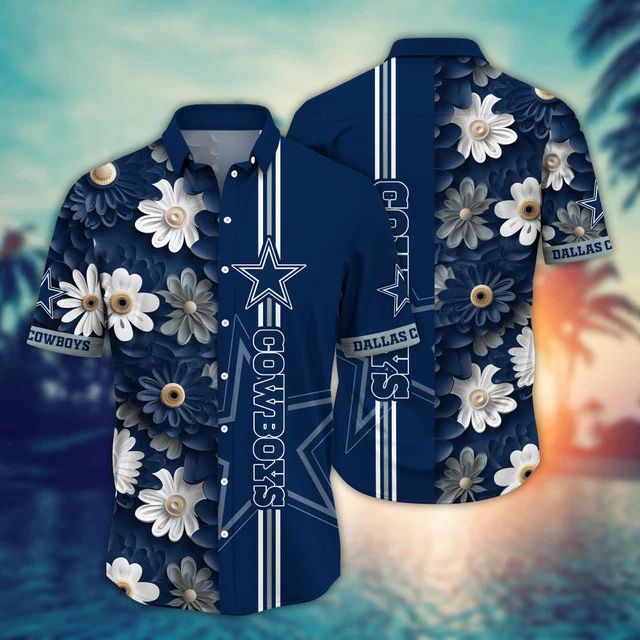 Dallas Cowboys Hawaiian Shirt Floral Stripes Design 538264
