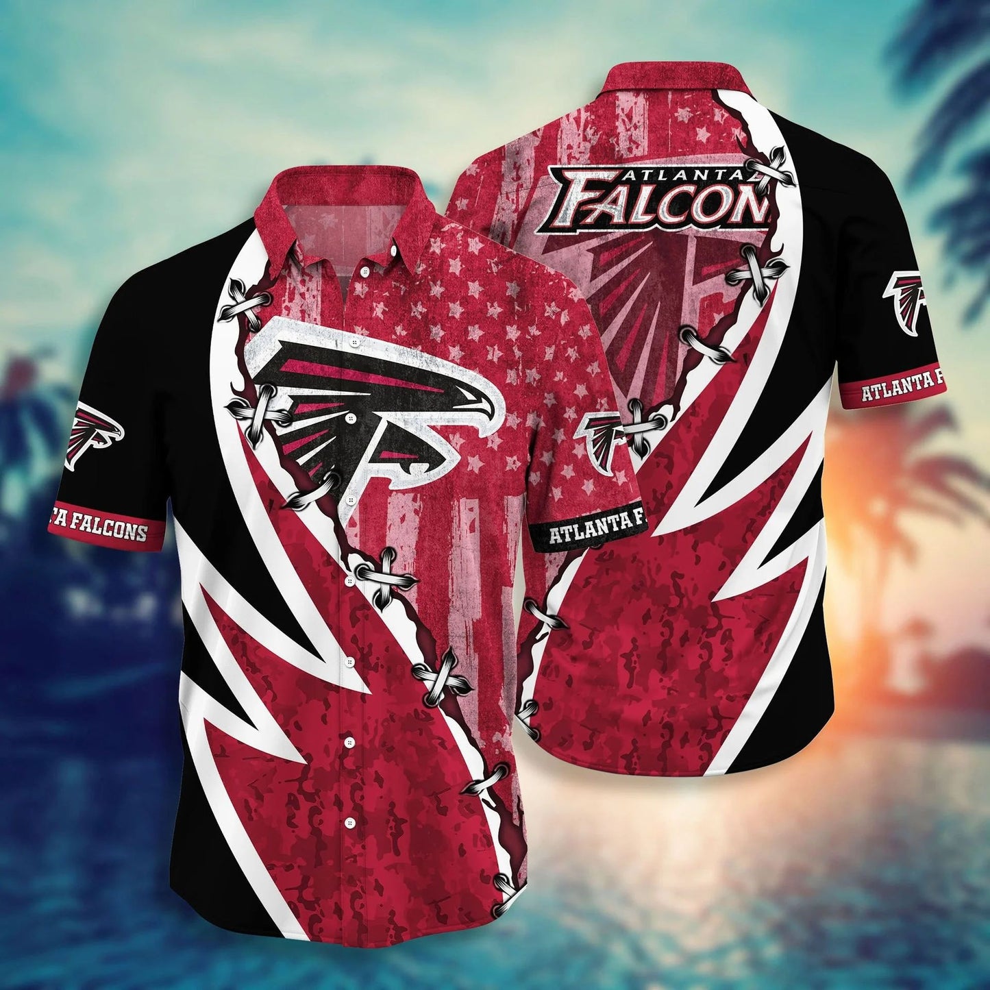 Atlanta Falcons Hawaiian Shirt Star Spangled Design 941563