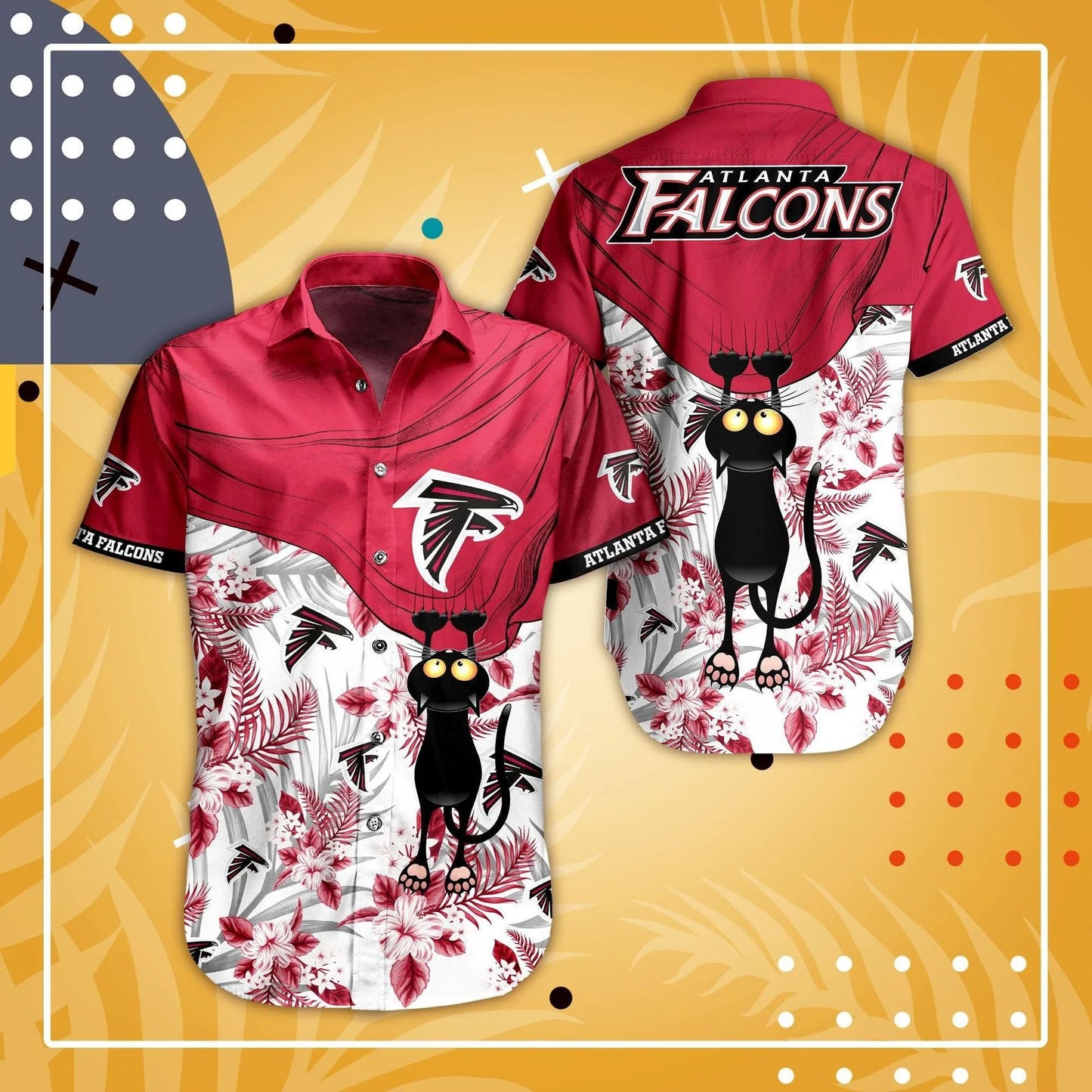 Atlanta Falcons Black Cat Hawaiian Shirt 574059