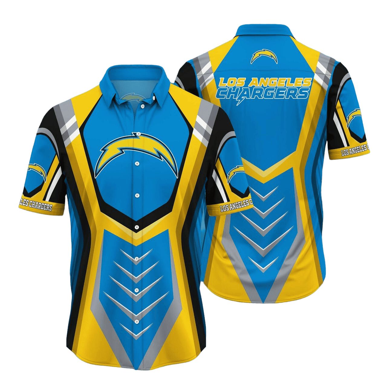 Los Angeles Chargers Hawaiian Shirt Bold Energy Design 390257