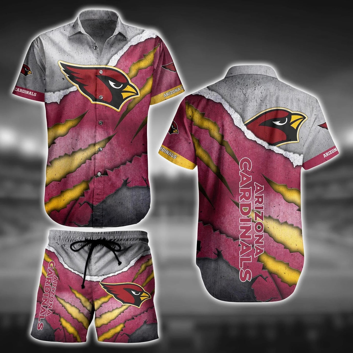 Arizona Cardinals Hawaiian Shirt Claw Strike Design 761005
