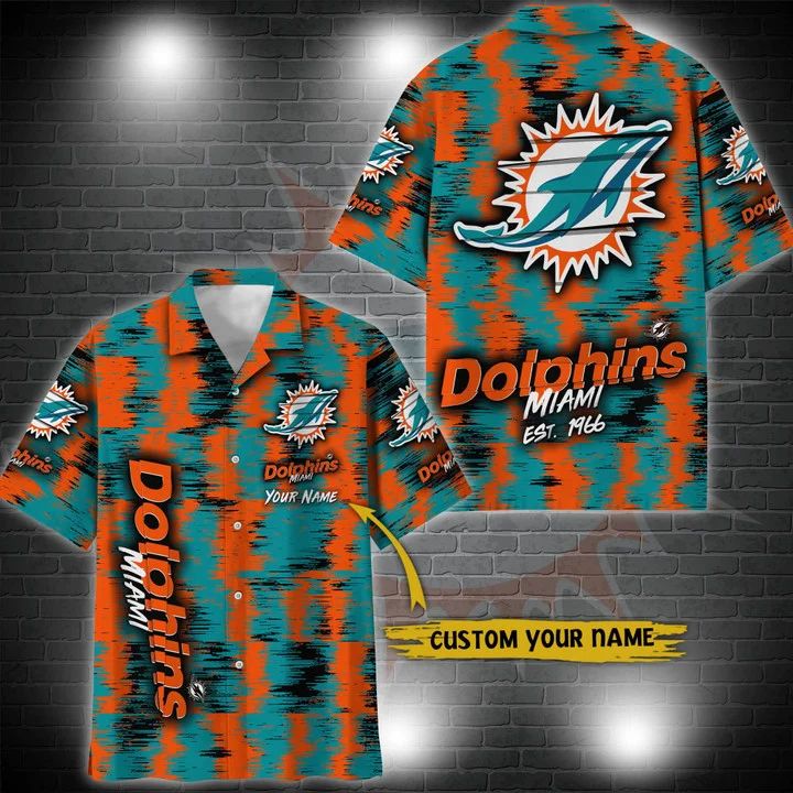 Miami Dolphins Hawaiian Shirt Retro Vibe Custom Design 722360