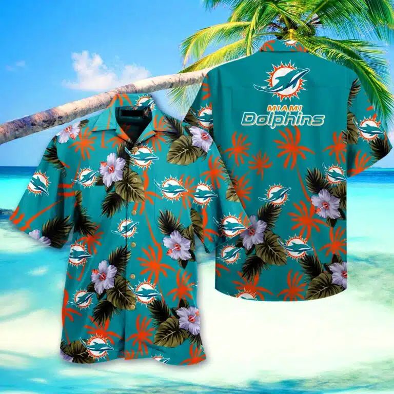 Miami Dolphins Hawaiian Shirt Island Bloom Design 284696