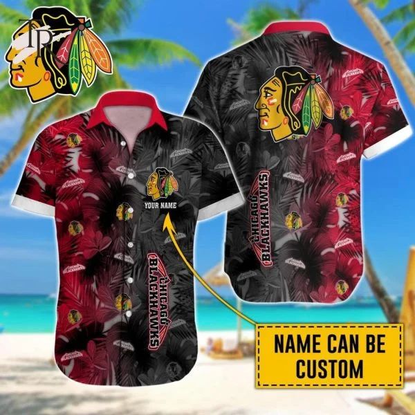 Chicago Blackhawks Tropical Hawaiian Shirt Custom Design 477782